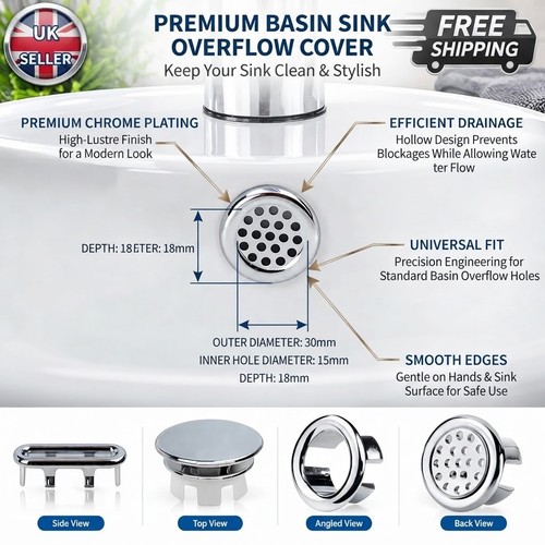 4pcs basin sink overflow - basin,