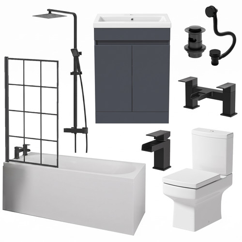 Complete bathroom suite black - complete,