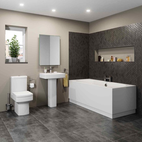 Modern bathroom suite - bathroom,