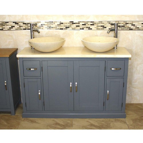 Grey bathroom double - double, vanity