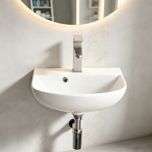 Bathroom basin wall hung - wall,