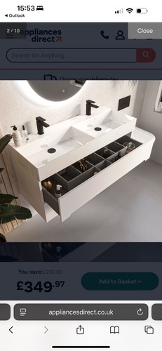 Double wash basin cabinet - double,