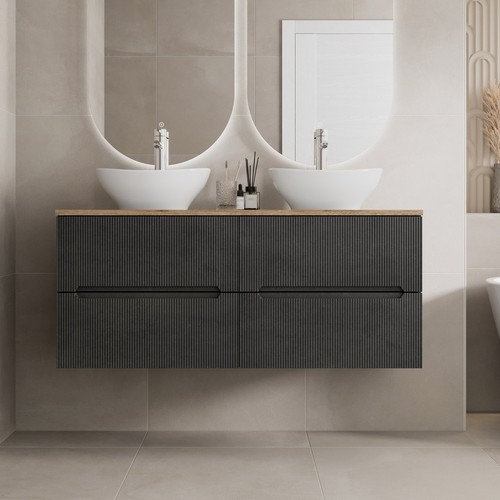 1200mm black oak - black, vanity
