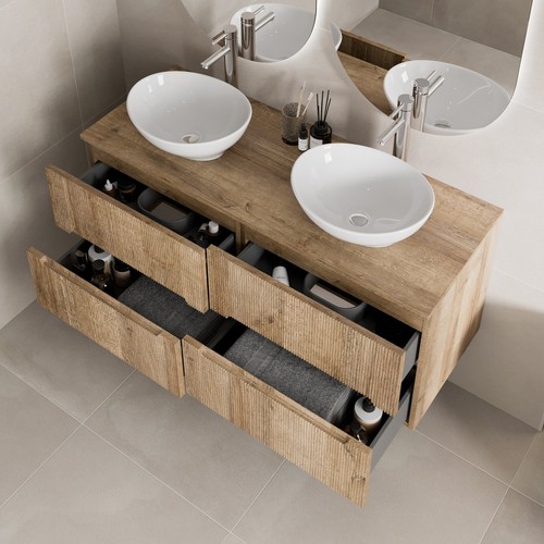 1200mm oak vanity - vanity, double