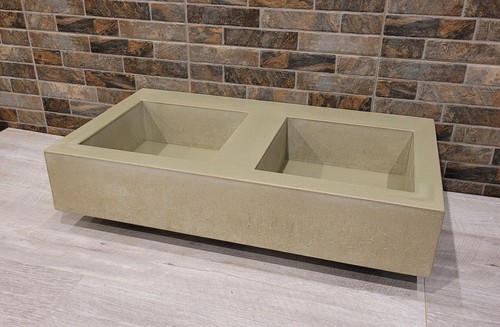 Concrete double bathroom - double,