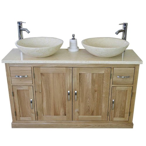 Oak bathroom vanity - vanity, cabinet