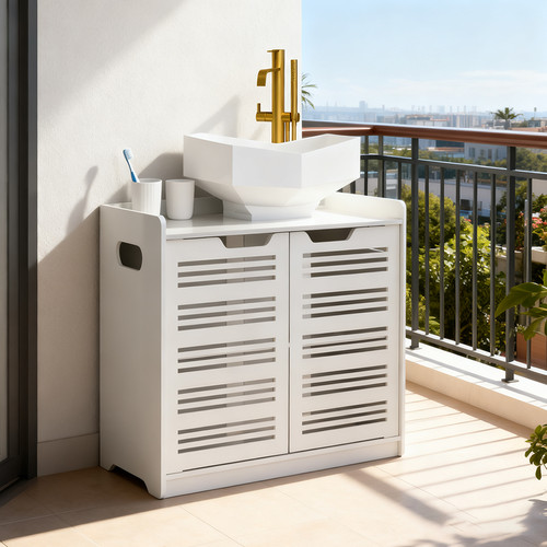White double door - door, sink